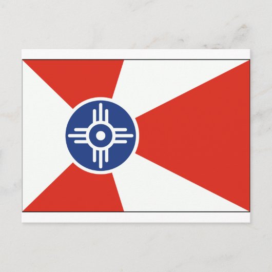Wichita Kansas ICT Flag Postkarte (Vorderseite)