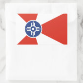 Wichita Kansas ICT Flag Rechteckiger Aufkleber (Tasche)