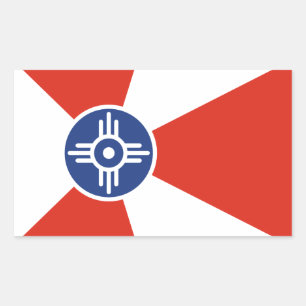Wichita Kansas ICT Flag Rechteckiger Aufkleber