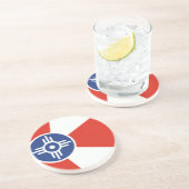 Wichita Kansas ICT Flag Sandstein Untersetzer (Seite)