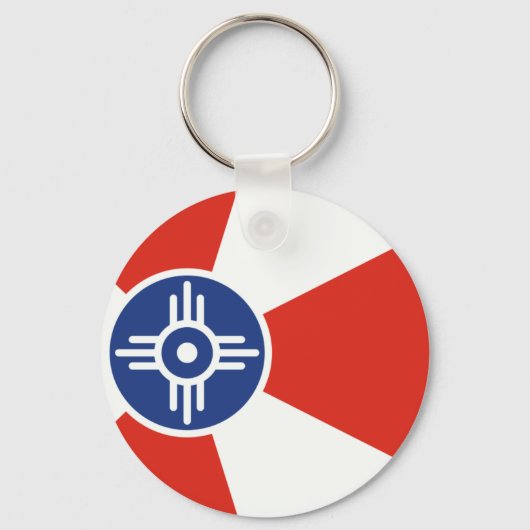 Wichita Kansas ICT Flag Schlüsselanhänger (Vorderseite)