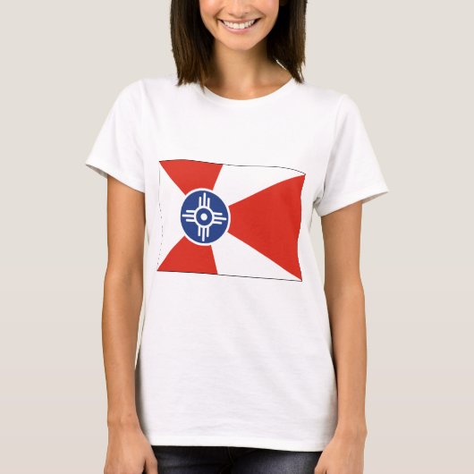 Wichita Kansas ICT Flag T-Shirt (Vorderseite)