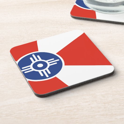 Wichita Kansas ICT Flag Untersetzer (Linke Seite)