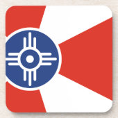 Wichita Kansas ICT Flag Untersetzer (Vorderseite)