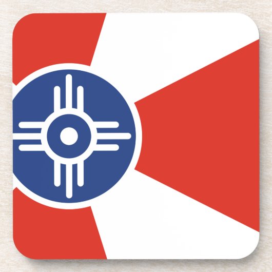 Wichita Kansas ICT Flag Untersetzer (Vorderseite)
