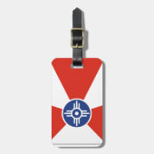 Wichita Kansas IKT-Flag-Gepäcktag Gepäckanhänger (Vorderseite vertikal)