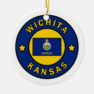 Wichita Kansas Keramik Ornament