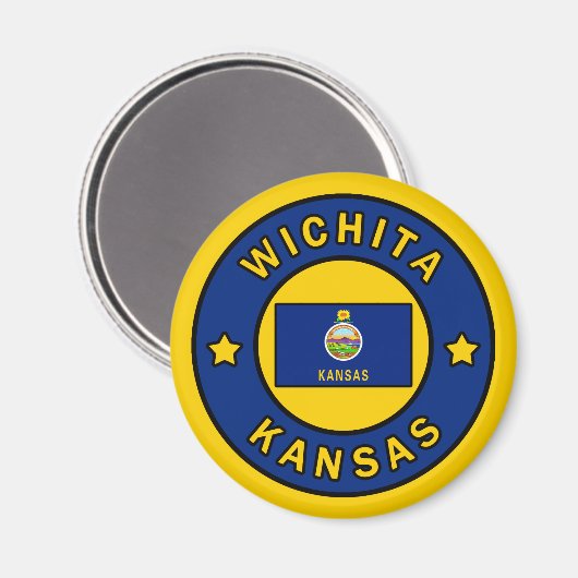 Wichita Kansas Magnet (Vorderseite/Rückseite)