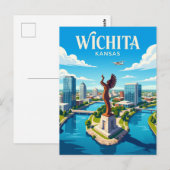 Wichita Kansas Postkarte (Vorne/Hinten)