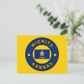 Wichita Kansas Postkarte (Stehend Vorderseite)