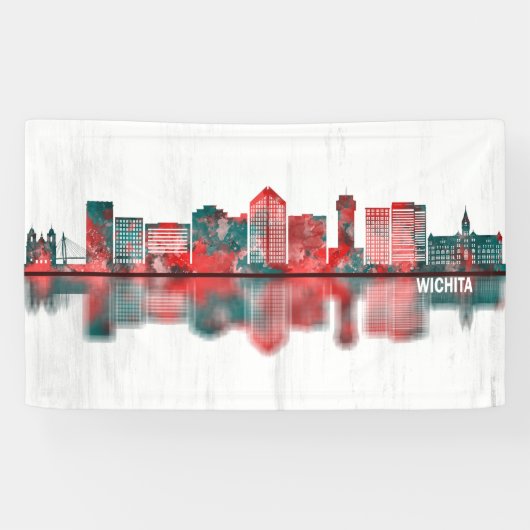 Wichita Kansas Skyline Banner (Horizontal)