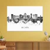 Wichita Kansas Skyline BW Leinwanddruck (Insitu (Wohnzimmer))