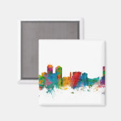 Wichita Kansas Skyline Magnet (Vorderseite/Rückseite)