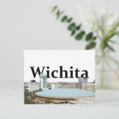 Wichita Kansas Skyline mit Wichita im Himmel Postkarte (Stehend Vorderseite)