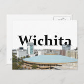 Wichita Kansas Skyline mit Wichita im Himmel Postkarte (Vorne/Hinten)