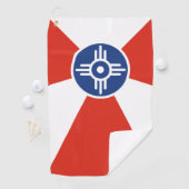 Wichita (Kansas) Stadtflagge Golfhandtuch (Insitu)