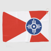 Wichita (Kansas) Stadtflagge Golfhandtuch (Horizontal)