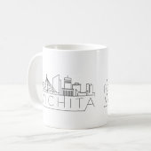 Wichita, Kansas Stylized Skyline Kaffeetasse (Vorderseite Links)