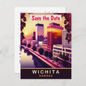 Wichita, Kansas, Travel Postcard, Save The Date (Vorne/Hinten)