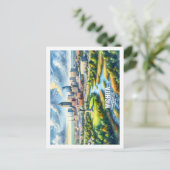 Wichita Kansas USA Famous Travel Place watercolor Postkarte (Stehend Vorderseite)