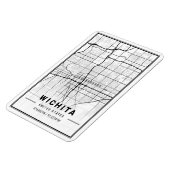 Wichita Kansas USA Travel City Map Magnet (Linke Seite)