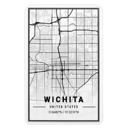 Wichita Kansas USA Travel City Map Magnet