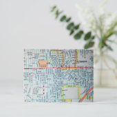 Wichita, KS Vintag Map Postkarte (Stehend Vorderseite)