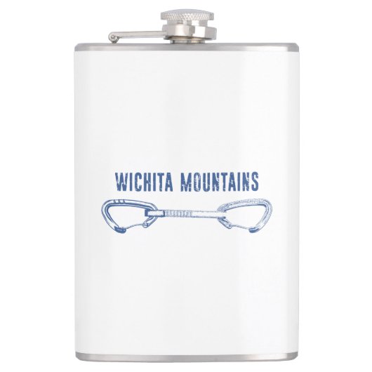 Wichita Mountains Rock Climbing Quickziehung Flachmann (Vorderseite)