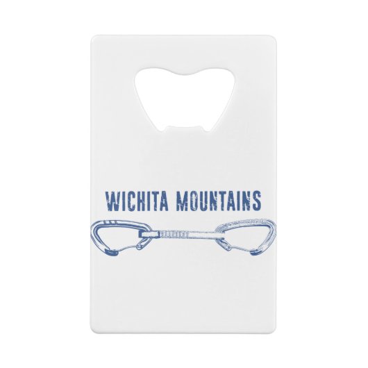 Wichita Mountains Rock Climbing Quickziehung Geldbeutel Flaschenöffner (Rückseite)