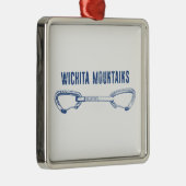 Wichita Mountains Rock Climbing Quickziehung Ornament Aus Metall (Rechts)
