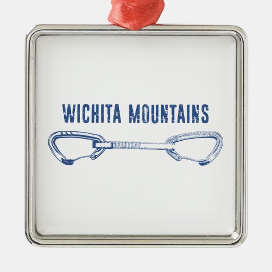 Wichita Mountains Rock Climbing Quickziehung Ornament Aus Metall (Vorne)
