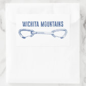 Wichita Mountains Rock Climbing Quickziehung Rechteckiger Aufkleber (Tasche)
