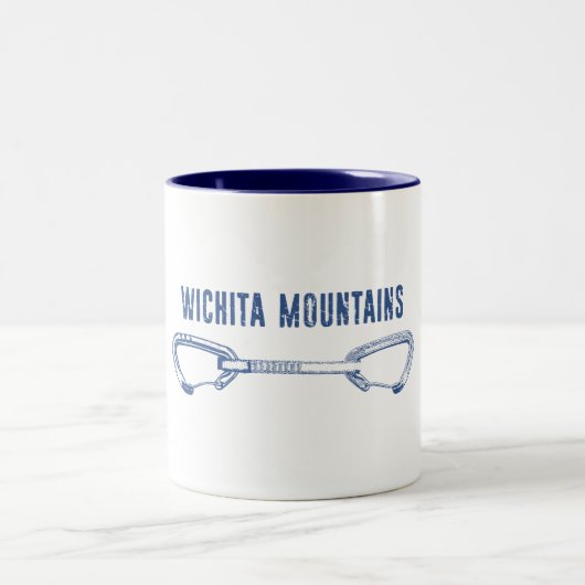 Wichita Mountains Rock Climbing Quickziehung Zweifarbige Tasse (Mittel)