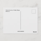 Wichita Mountains Wildlife Refuge Oklahoma Postkarte (Rückseite)