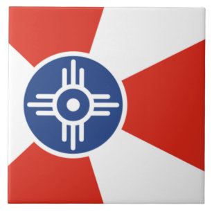 Wichita-Stadtflagge Fliese