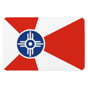 Wichita-Stadtflagge Kansas-Staat Amerika-Land Magnet