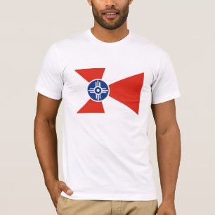 Wichita-Stadtflagge Kansas-Staat Amerika-Land T-Shirt