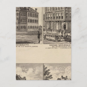 Wichita University, Kansas Postkarte