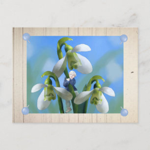 Wichtel im Frühling Postkarte