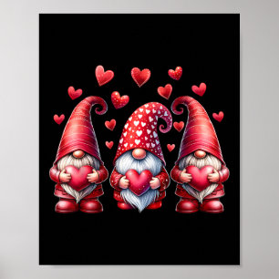 Wichtel zum Valentinstag Süße Rote Herzen Liebeswi Poster