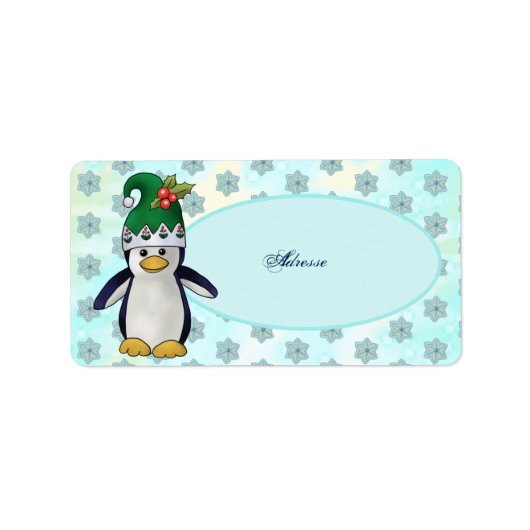 Wichtelpinguin Adressaufkleber (Vorne)