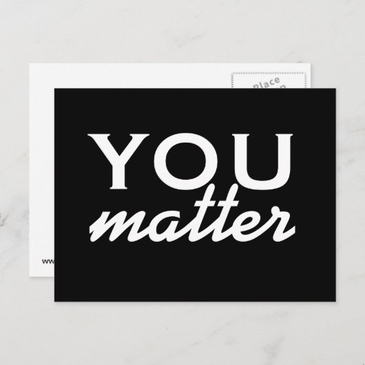 Wichtig - motivierend Postkarte (Vorne/Hinten)