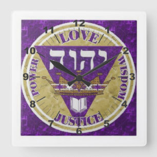 Wichtige Attribute Square Wall Clock Quadratische Wanduhr