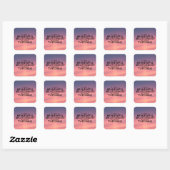 Wichtige Beziehung Theorbo Square Sticker (Blatt)