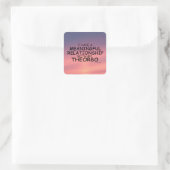Wichtige Beziehung Theorbo Square Sticker (Tasche)