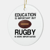 WICHTIGE Bildung FÜR RUGBY Keramik Ornament (Links)