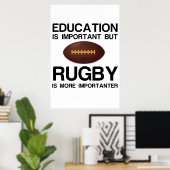 WICHTIGE Bildung FÜR RUGBY Poster (Heimbüro)