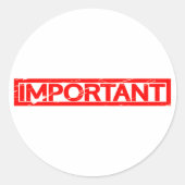 Wichtige Briefmarke Runder Aufkleber (Vorderseite)