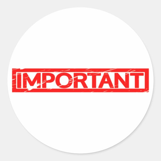 Wichtige Briefmarke Runder Aufkleber (Vorderseite)