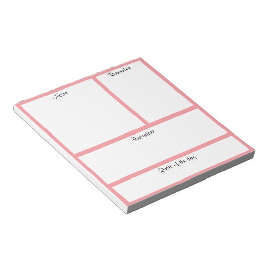 Wichtige Dinge merken - Notepad Notizblock (angewinkelt)